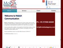 Tablet Screenshot of mokshadagency.com